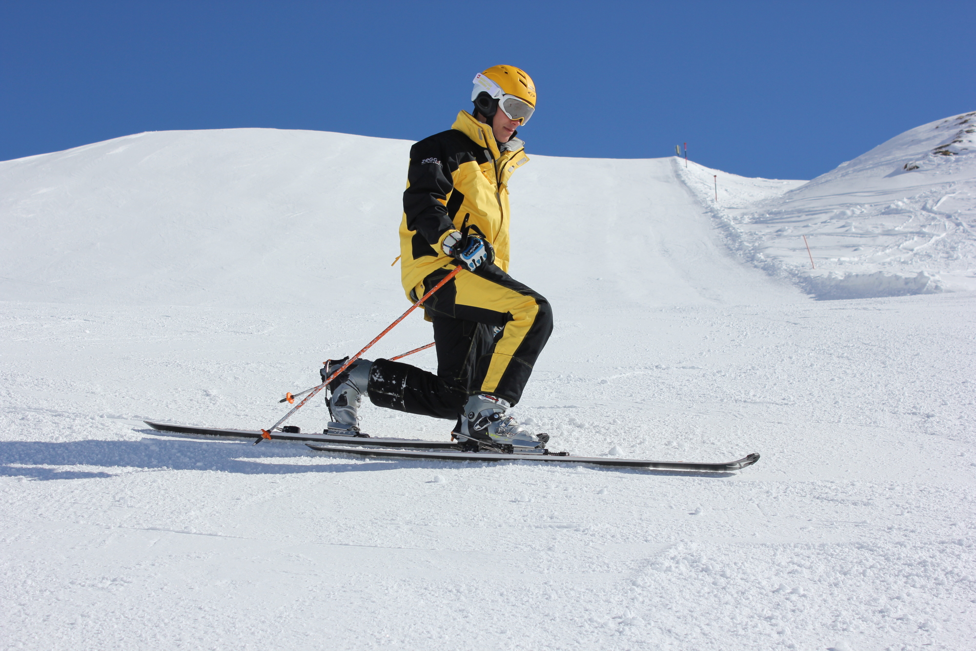 telemark skiing ski swiss down