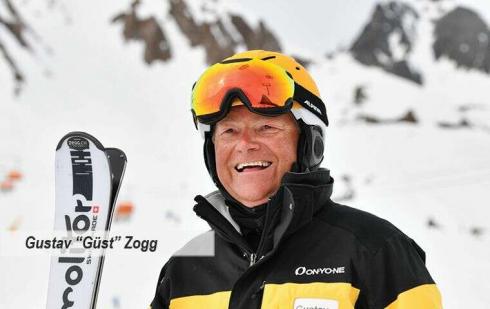 Gustav's skiing delight