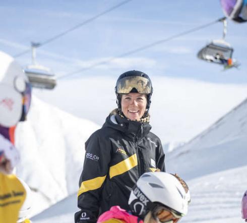 ski school snowboards snowsports kids children course lessons group samnaun