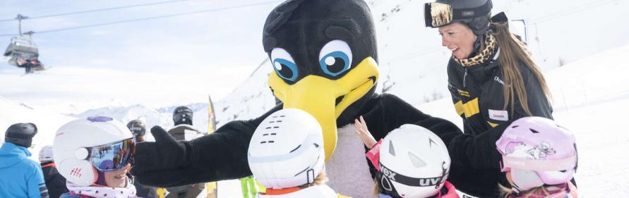 Skischule Samnaun Bobo's Kinder Club Gruppenunterricht